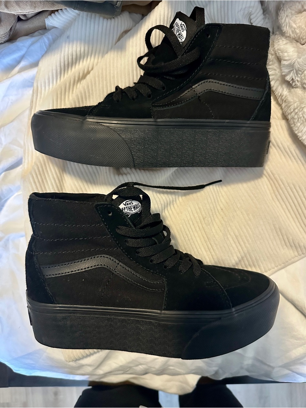Vans Black Sk8-Hi Platform Suede Sneakers - Picture 3 of 7